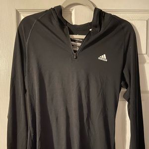 Adidas quarter zip with hood